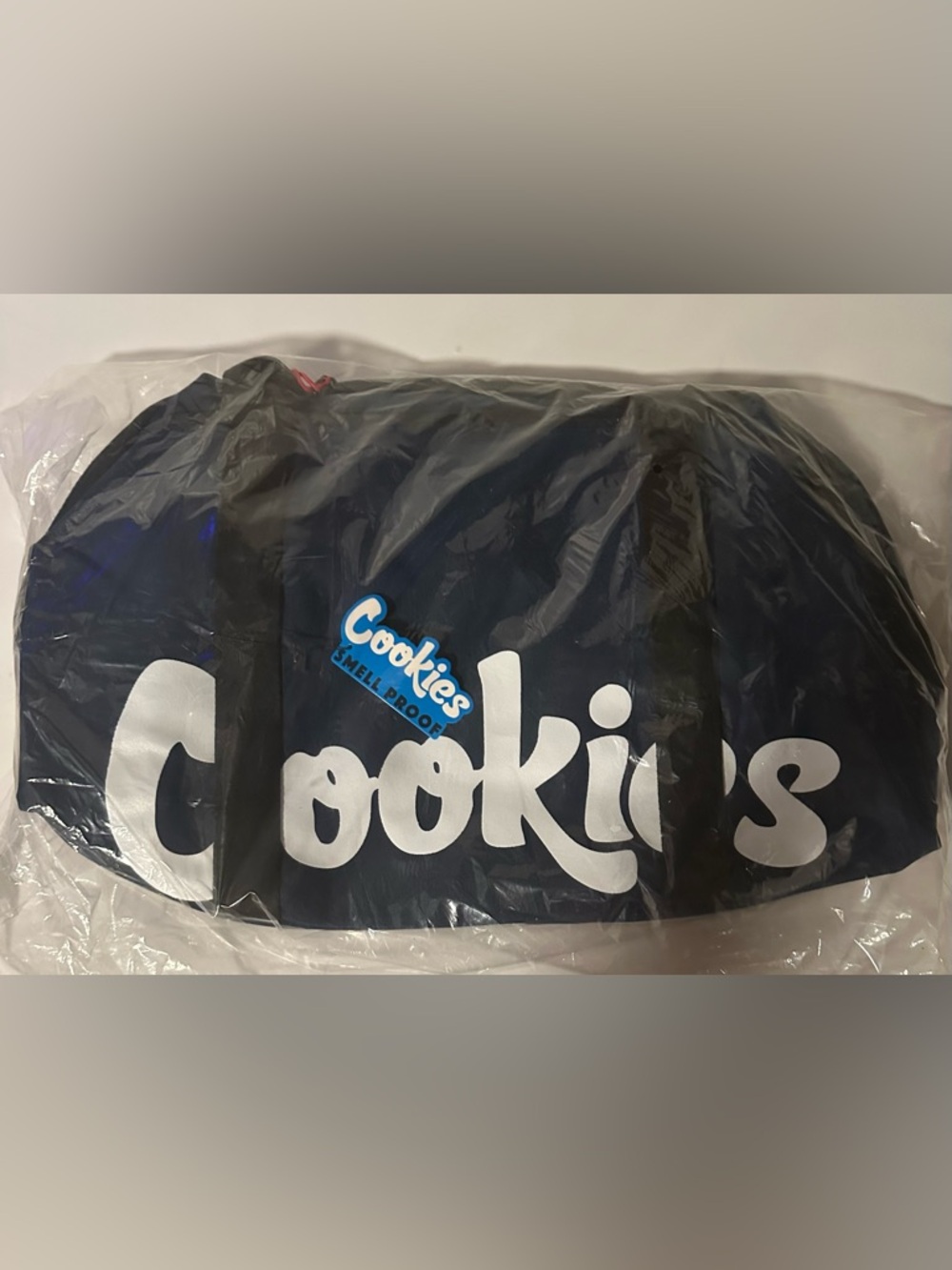 Cookies Navy Storage Duffel Bag with White Logo